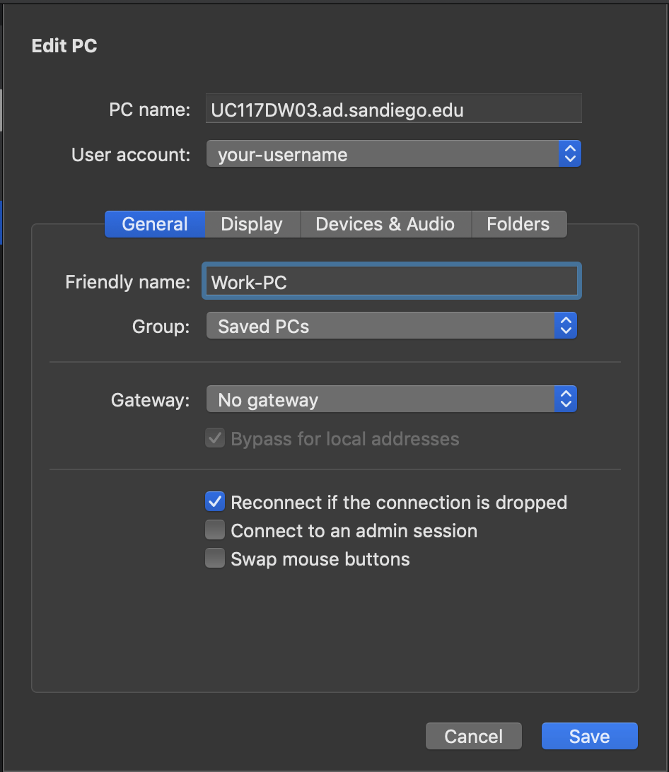remote access for mac to windows uw it