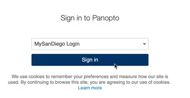 Once you sign-in with your USDOne credentials you are now a Panopto user.