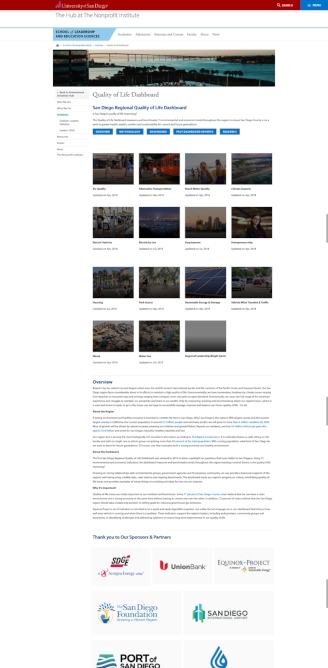 Small screenshot of the new Nonprofit Quality of Life Dashboard