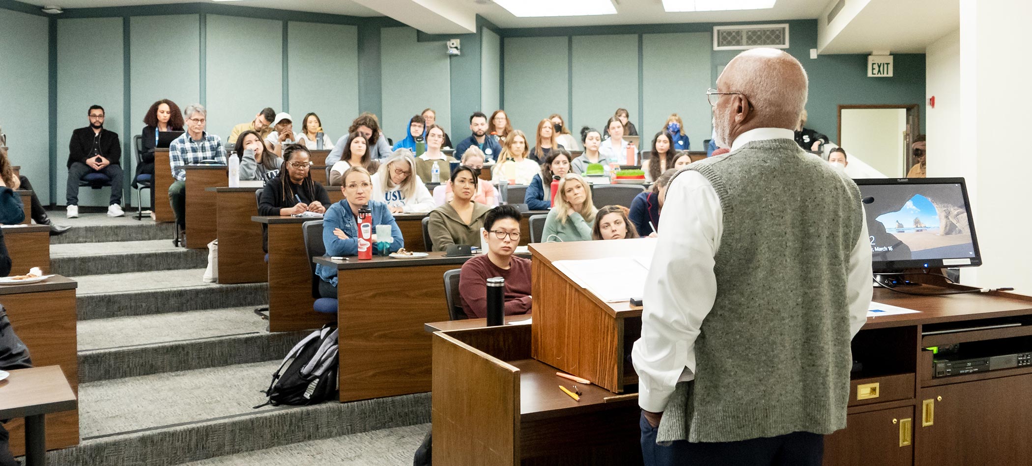 A class underway