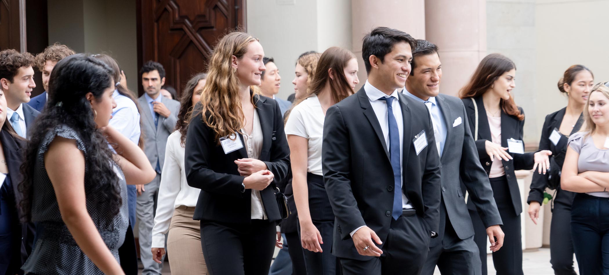 Students at an event
