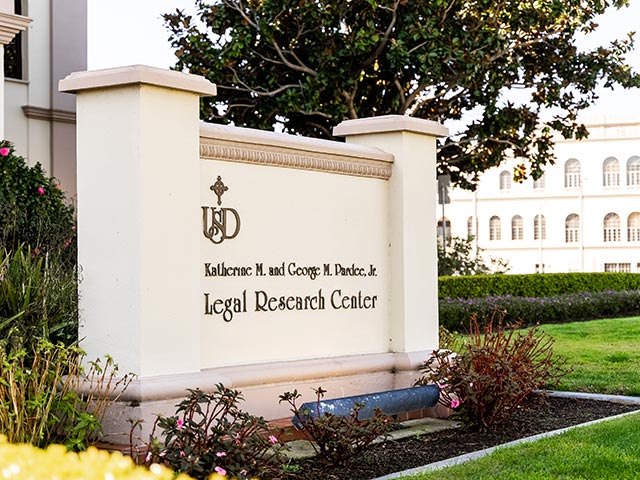 The marquee outside the Legal Resource Center