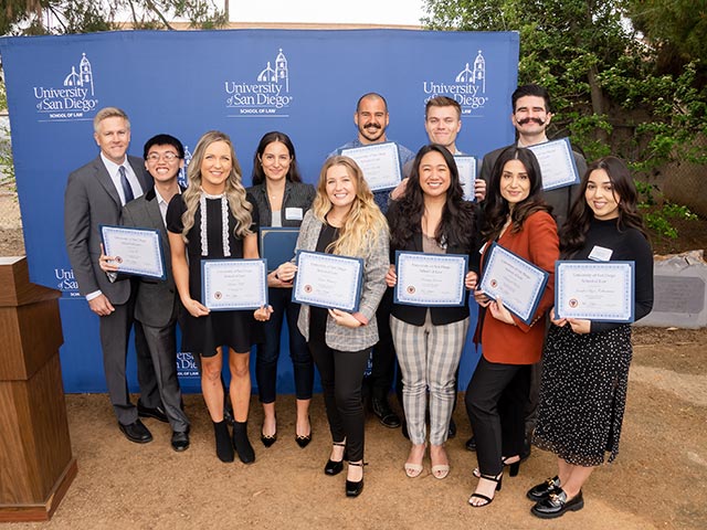 A group of students at an event