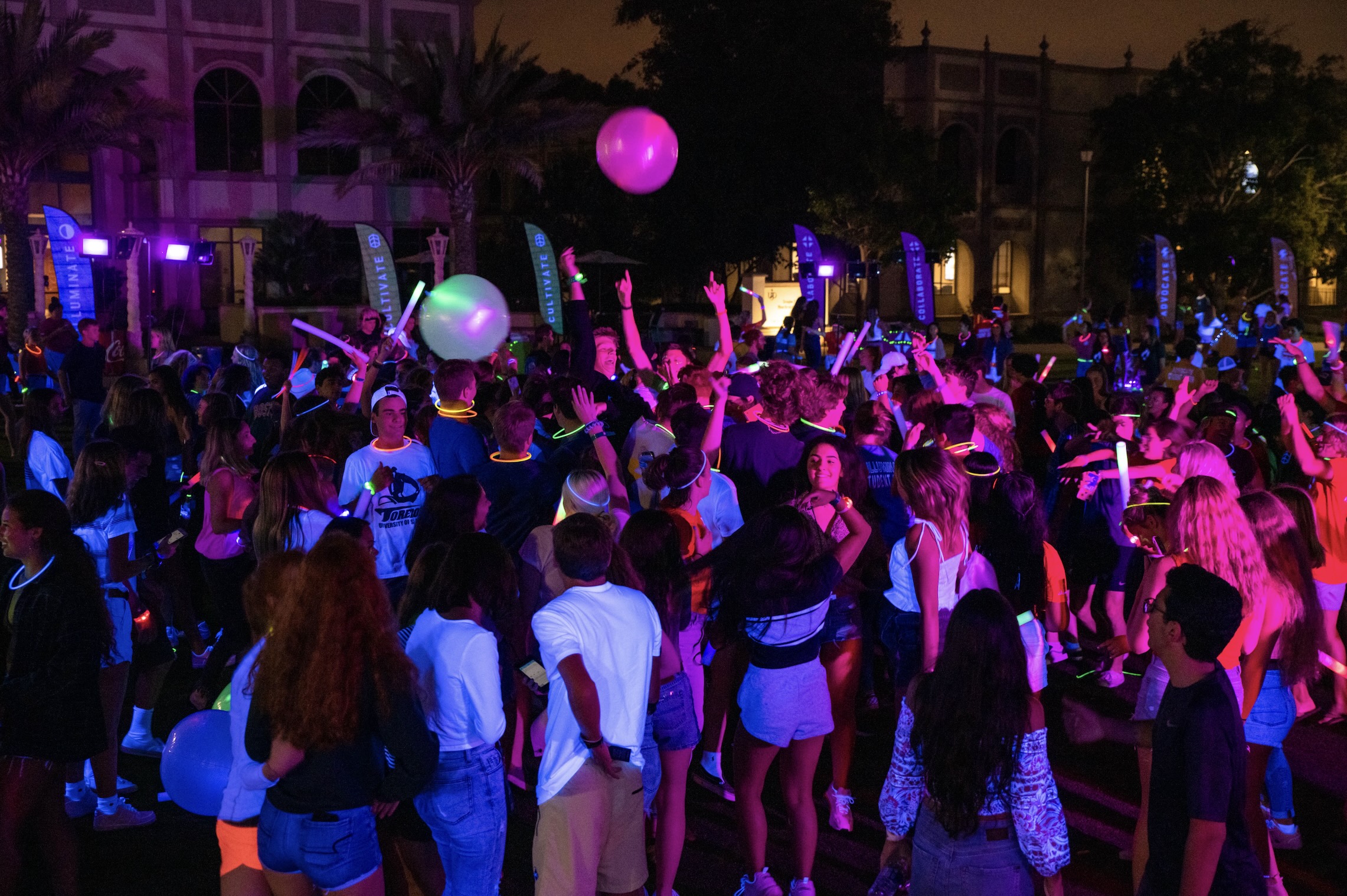 students dancing