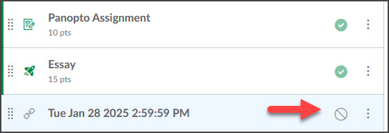 Publish video link screenshot