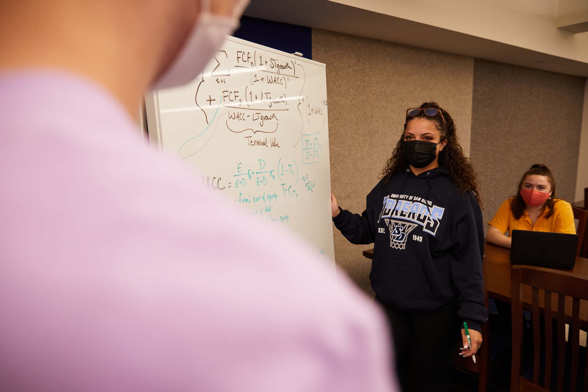 Students in Copley Library