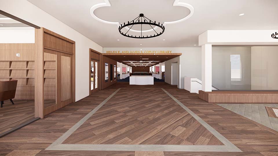 Copley renovation rendering, front entrance