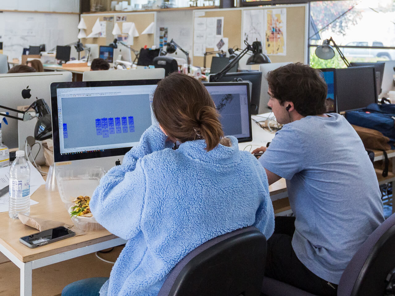 image of students working at USD computer lab