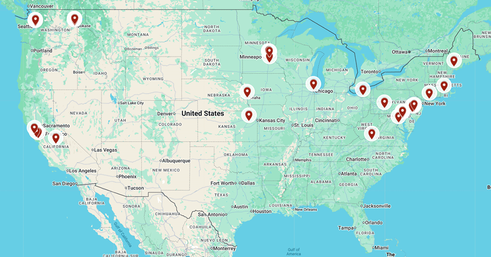Members Map Image of the United States
