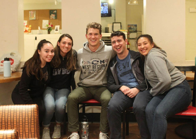 USD students gathered for a photo