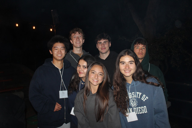 students at retreat