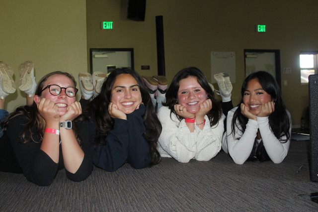 students at retreat