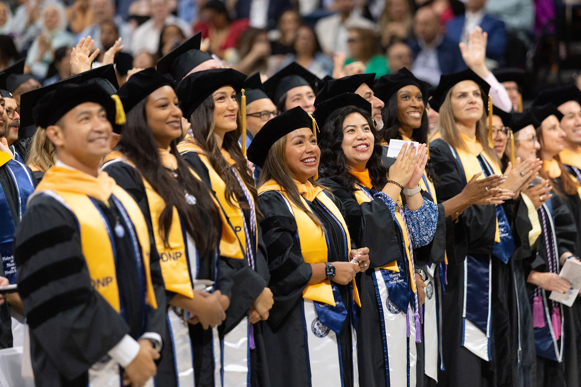 row of DNP nursing students at USD Commencement
