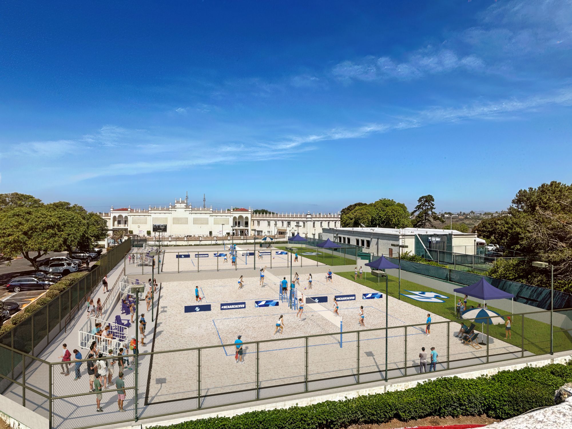 Beach Volleyball Courts from above