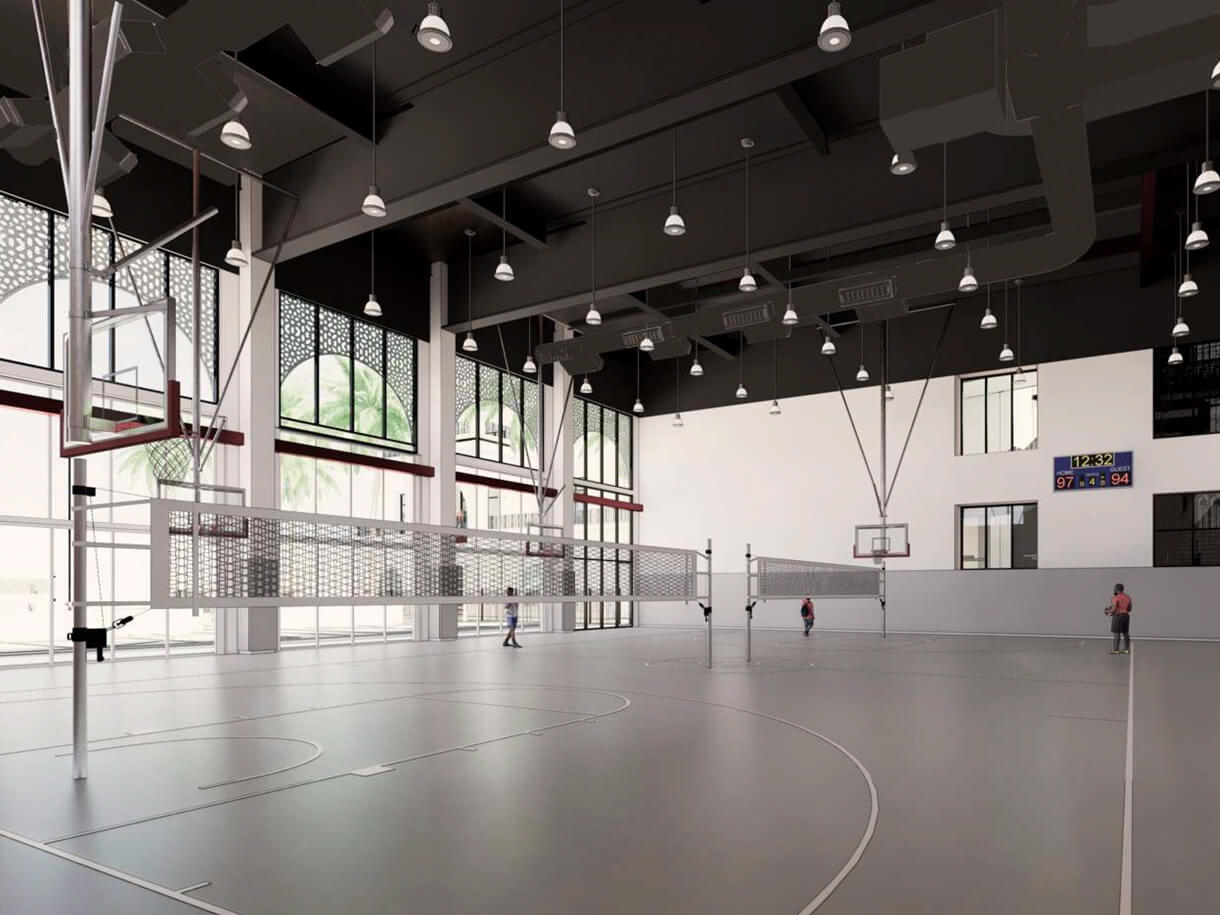 Rendering of Wellness Center fitness wing