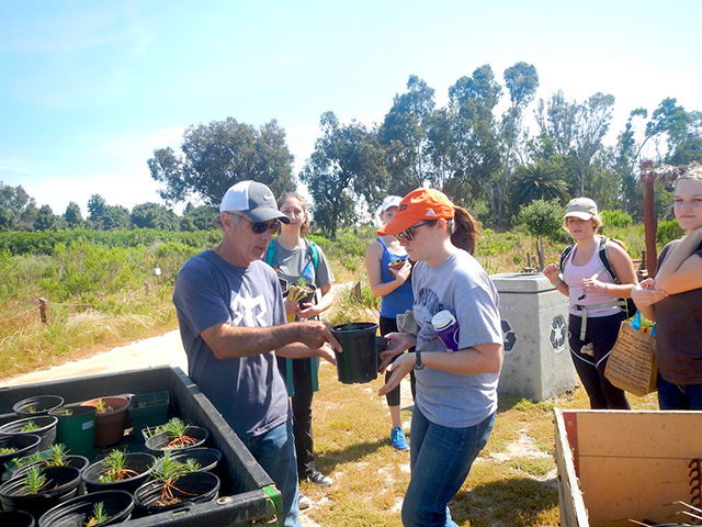 Students on a service trip
