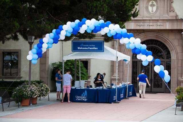 Orientation welcome booth