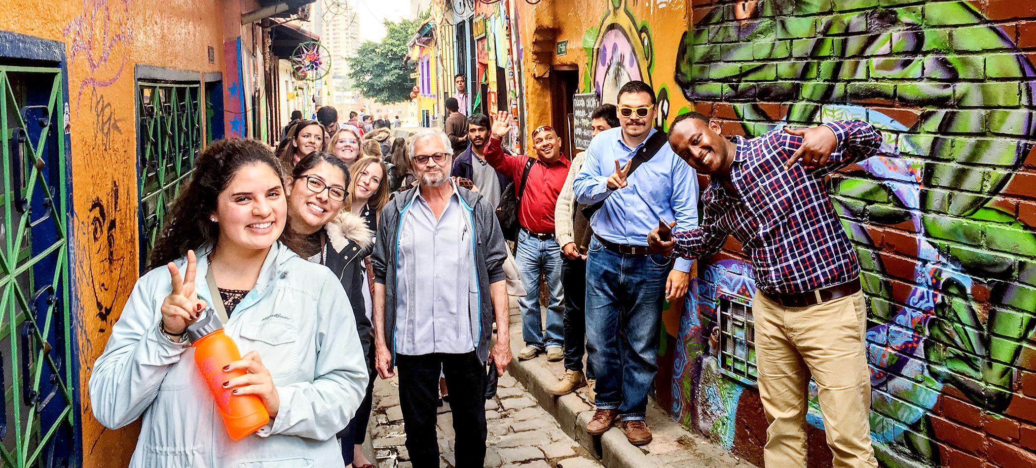 A group of people traveling