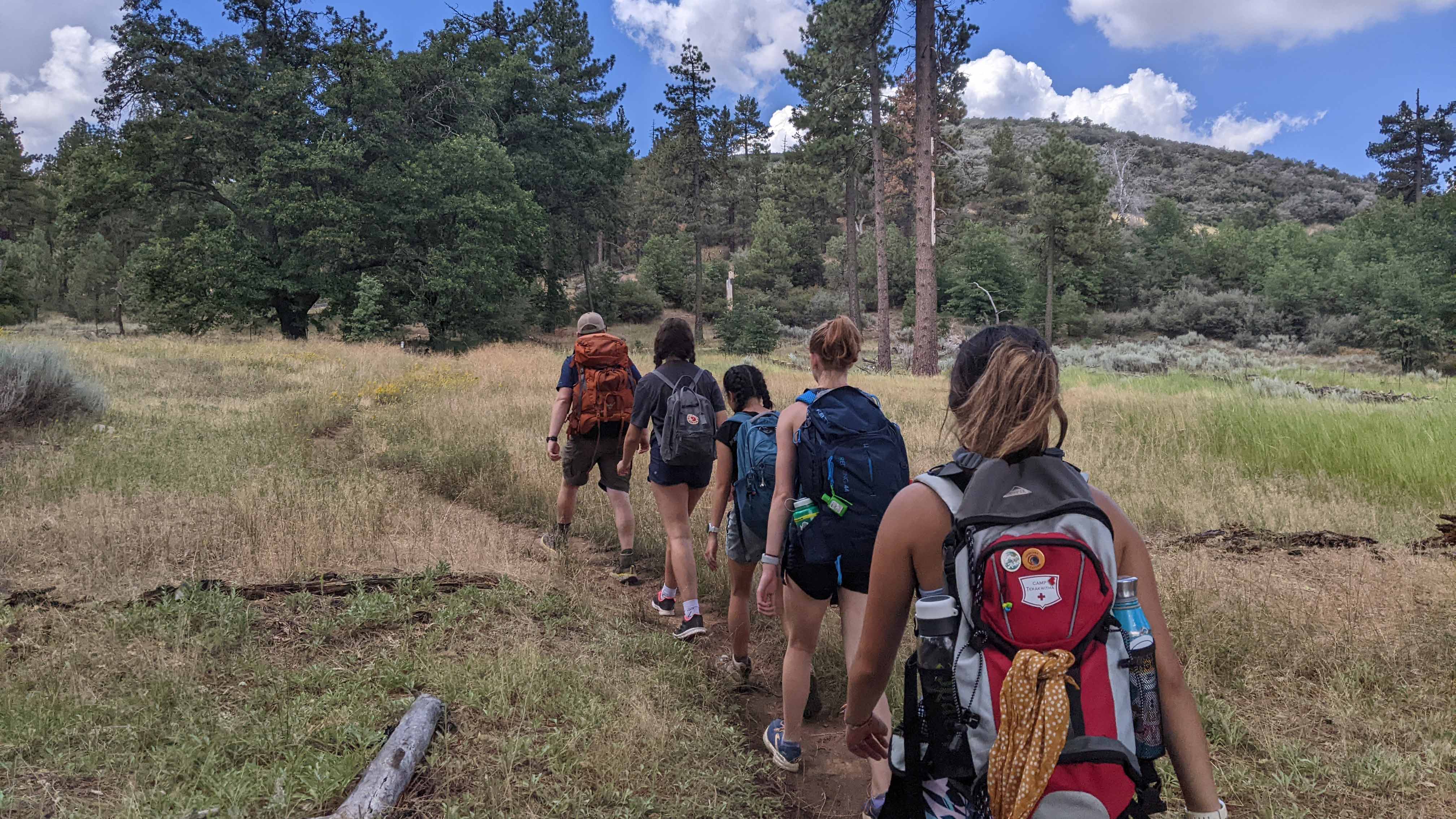 Students on a hike