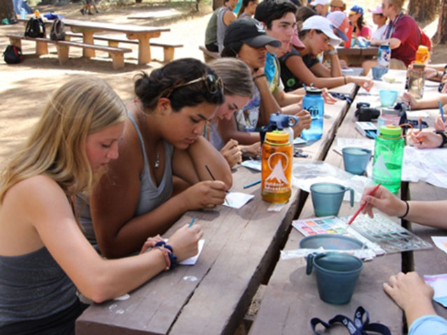 Outdoor watercoloring