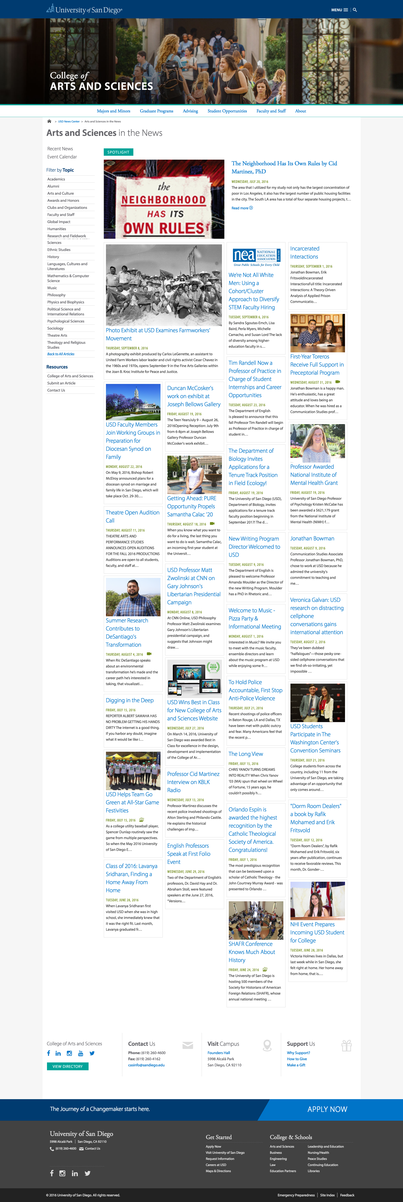 comp of CAS news center
