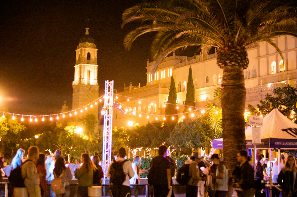 image of usd campus festival at night