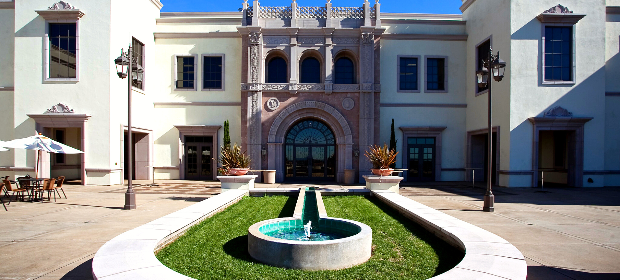 fountain outside SOLES building