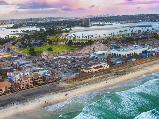 aerial view of beach 
