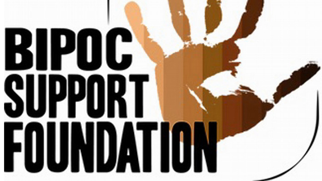 logo with text that says "BIPOC support foundation" with image of hand