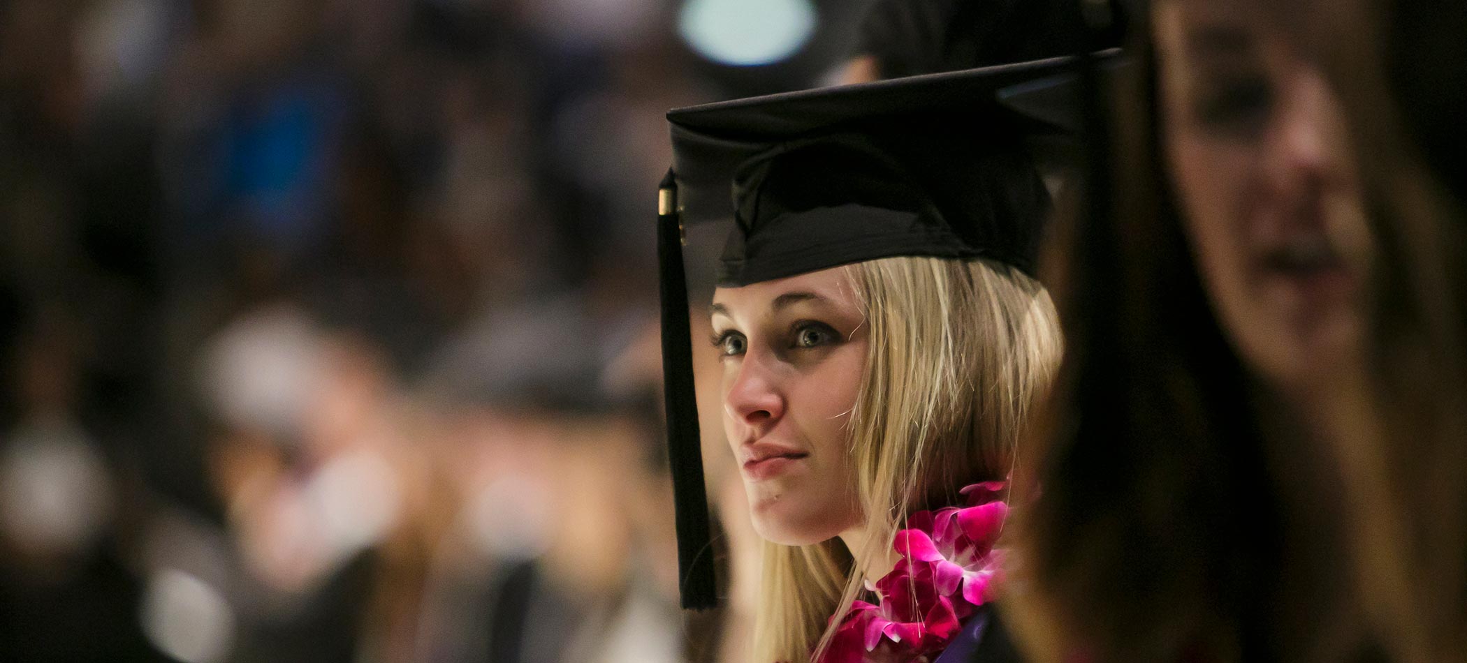 students at commencement