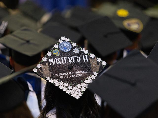 students at commencement