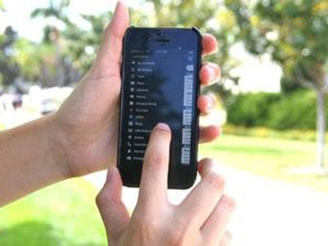 someone using a cell phone