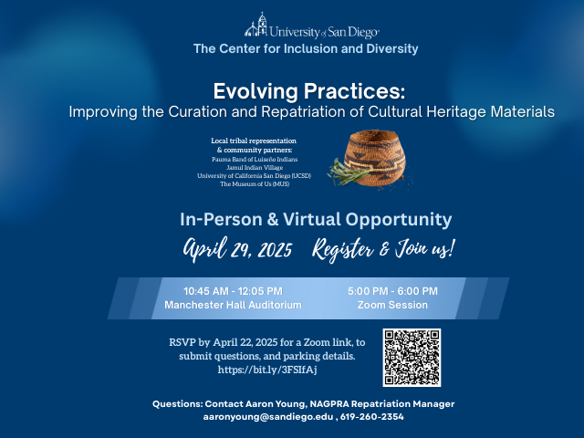 Evolving Practices: Improving the curation and repatriation of cultural heritage materials at USD 