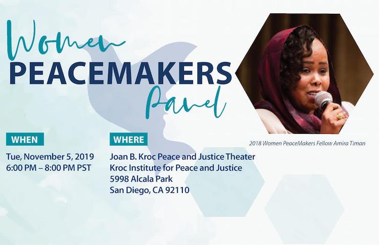 Women PeaceMakers Panel 2019 flyer with event information