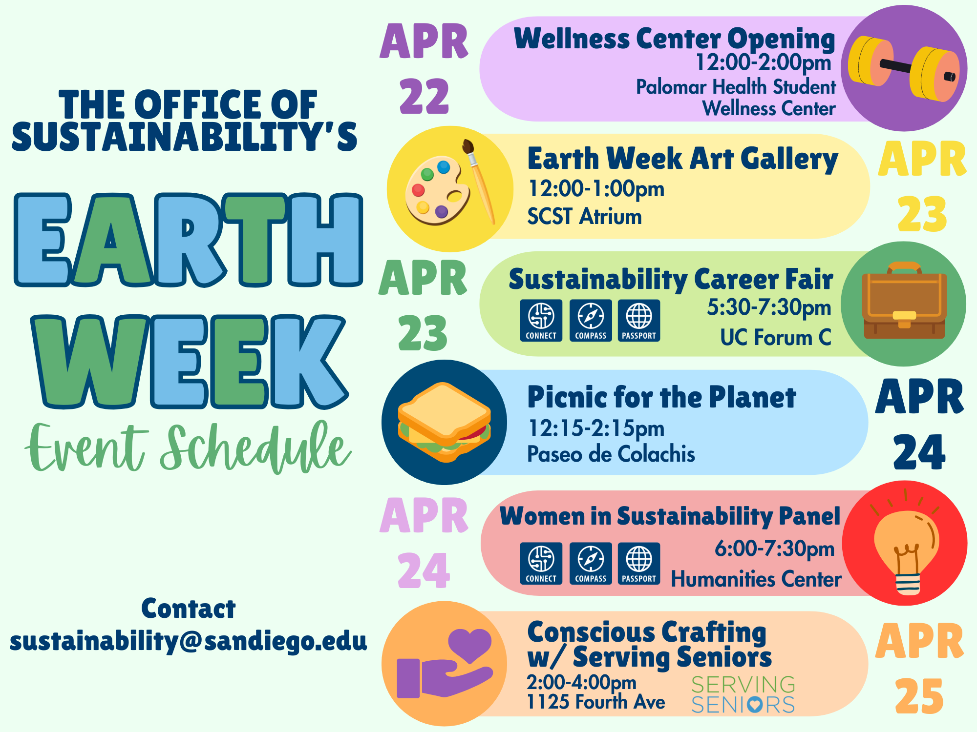 Earth Week Calendar of Events