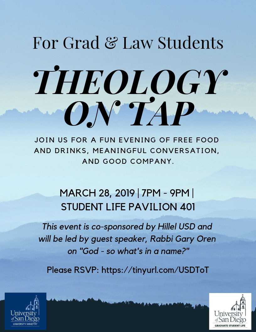 Flyer for Theology on Tap