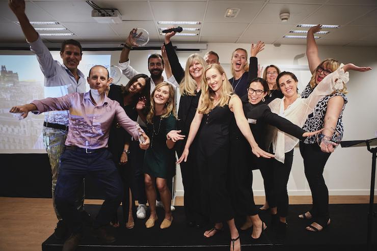 Alumni speakers at Seven-by-Seven Madrid join USD staff on stage