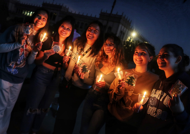 The University of San Diego rang in the holiday season with its fifth annual Christmas Tree Lighting ceremony.