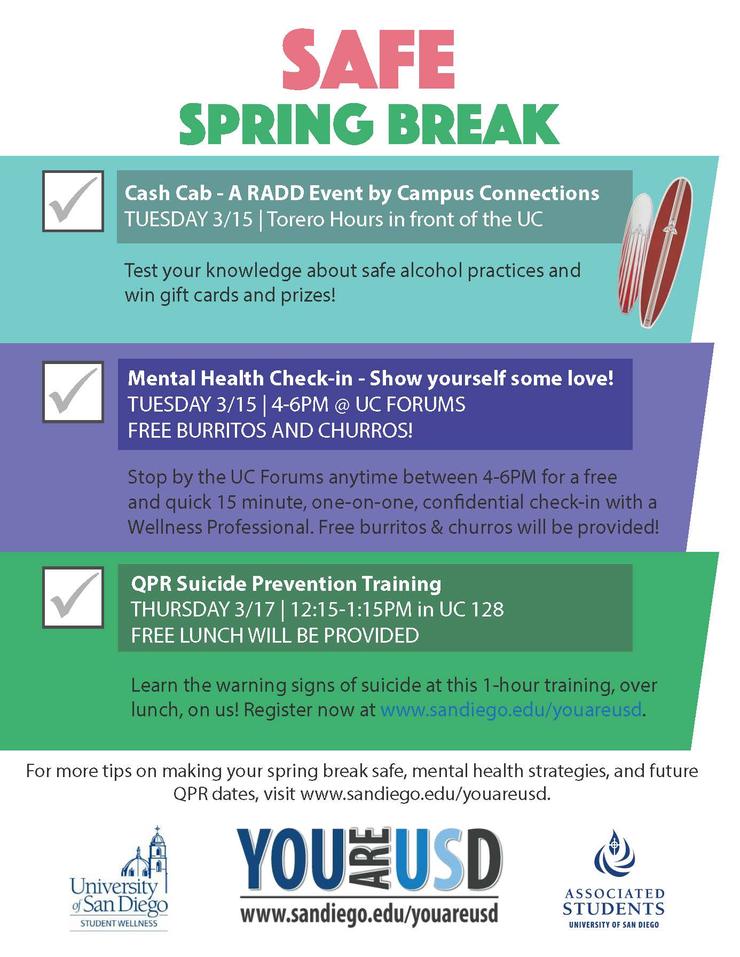 Safe Spring Break Week 2016 is March 14-18!