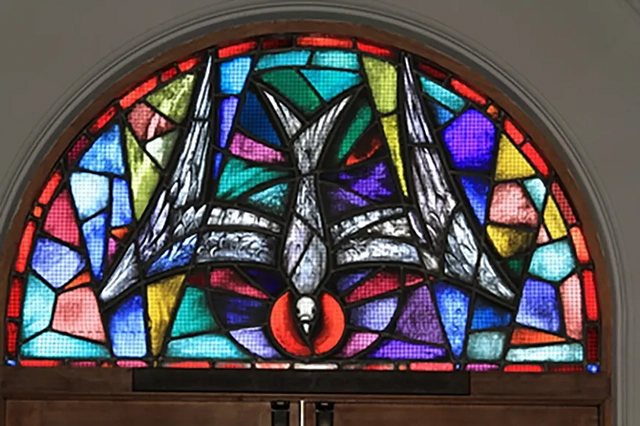 stained glass dove