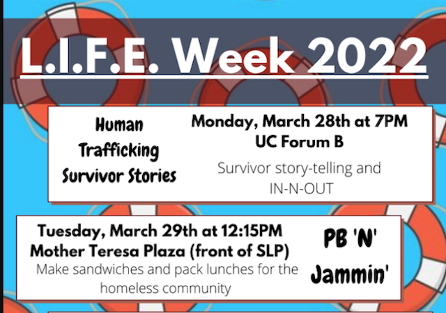 LIFE Week Overview of Events Flier