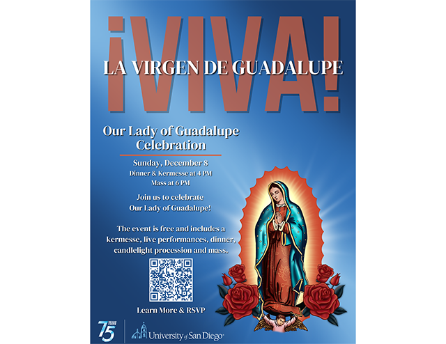 Celebrate La Virgen de Guadalupe on Sunday, December 8th!