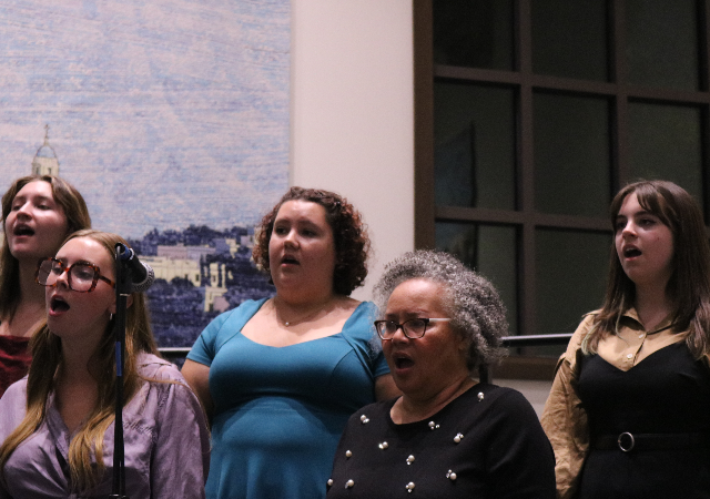 USD Gospel Choir performing in the University Ministry Center