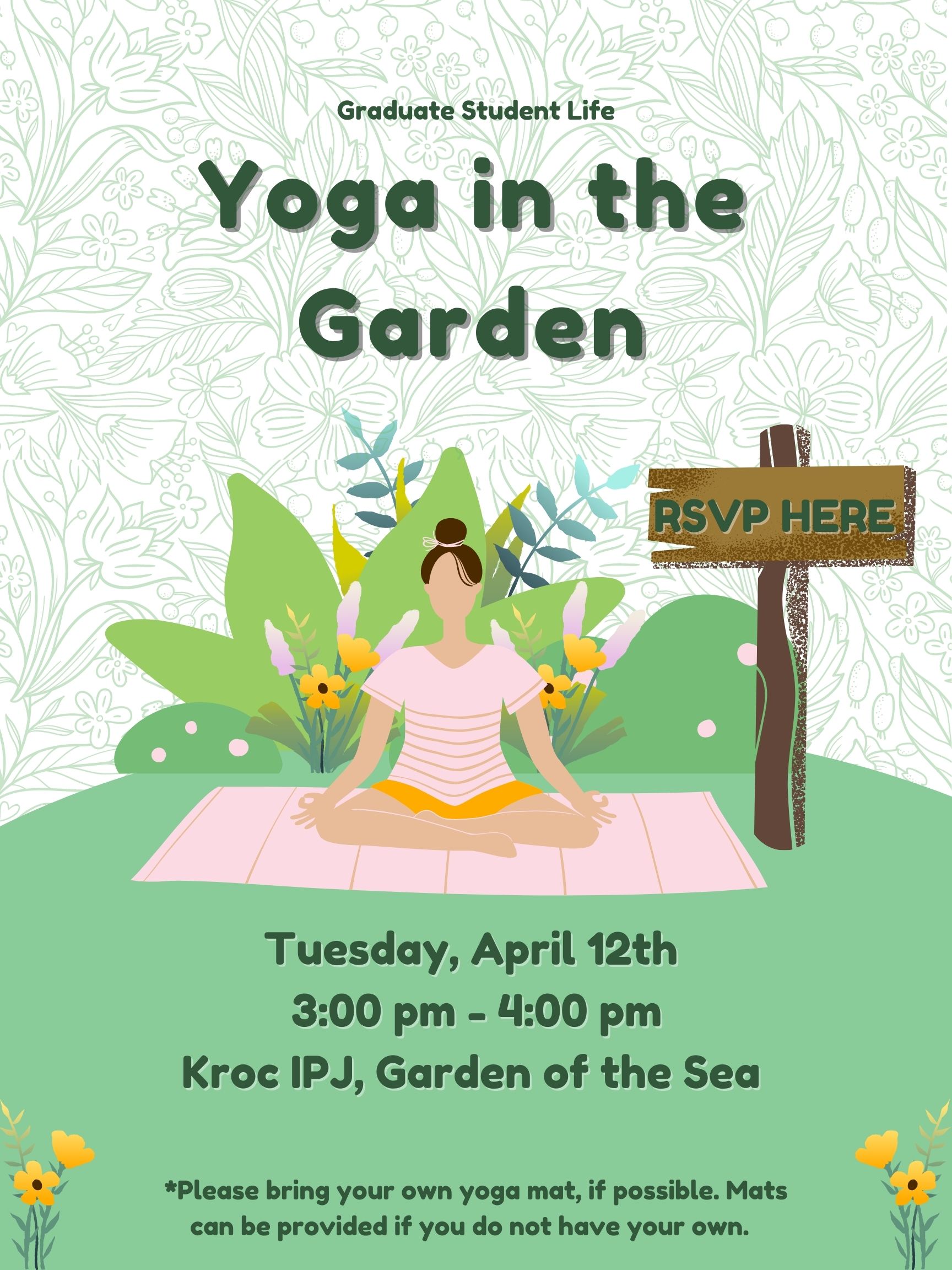 GSL Yoga in the Garden, April 12, 3pm, KIPJ Garden of the Sea,  https://sandiego.secure.force.com/events#/esr?eid=a0K4y00000XtWvNEAV