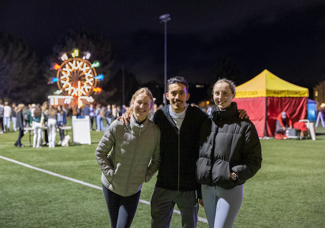 Students posing at Farewell to the Field event