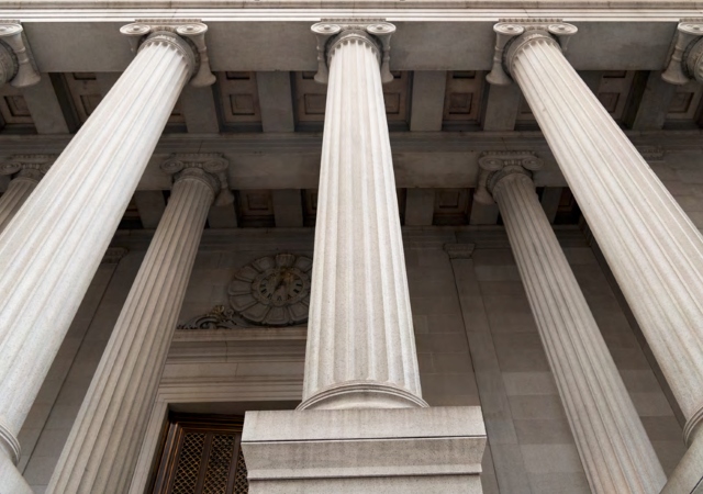 Front columns of the US Supreme Court