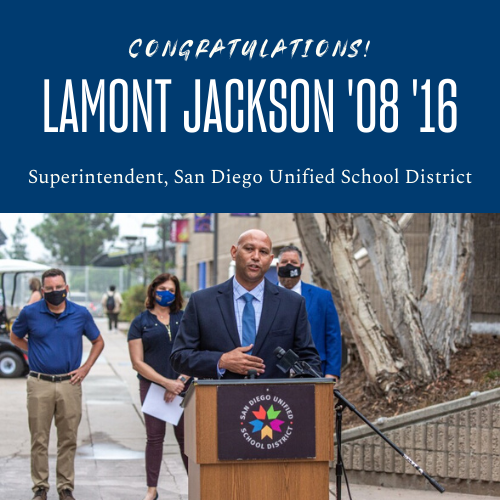 San Diego Unified Selects Lamont Jackson '08 (MA) '16 (PhD) As New