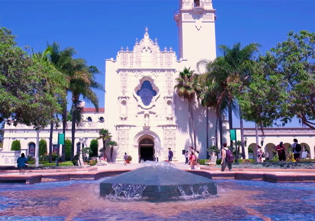 Fountain in front of the Immaculata