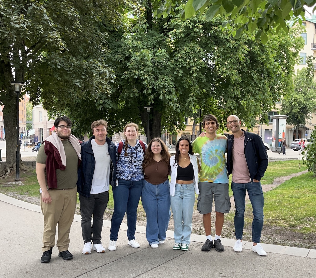 Dr. Mark Chapman with IRES students in Stockholm, Sweden