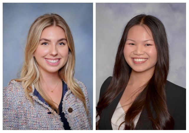 Students Hannah Fowl and Minh Heiu Vu